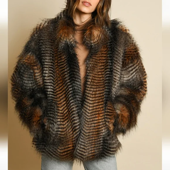 NWT ANTHRO | Hutch Faux Fur Bomber Jacket - Picture 7 of 13
